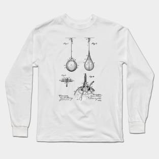 Striking Bag Vintage Patent Hand Drawing Long Sleeve T-Shirt